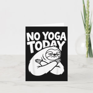 Cartão Yoga Engraçado Preguiçoso Bicho-Preguiça Fitness H