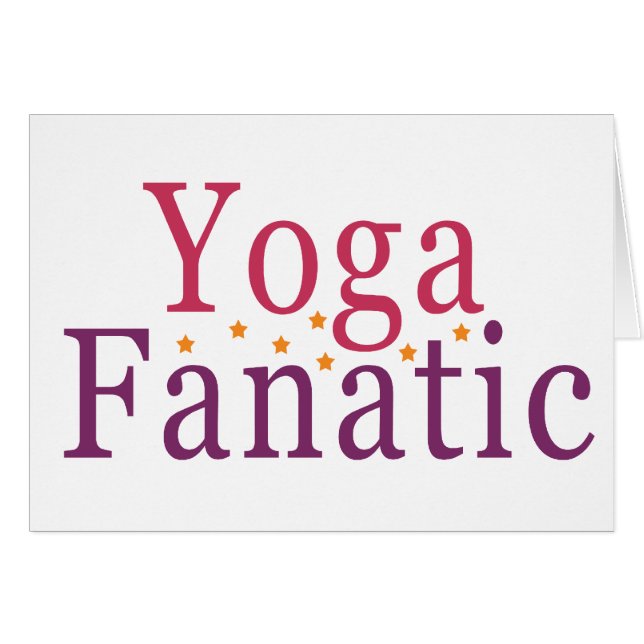 Cartão Yoga Fanatic (Frente Horizontal)