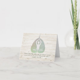 Cartão Yoga Instrutor Studio Meditação Bodhi Leaf Cote