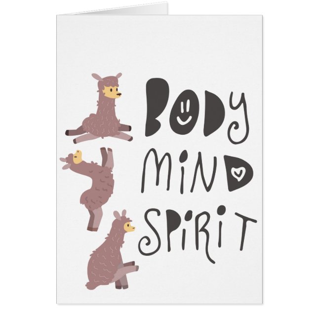 Cartão Yoga Llamas (Frente)