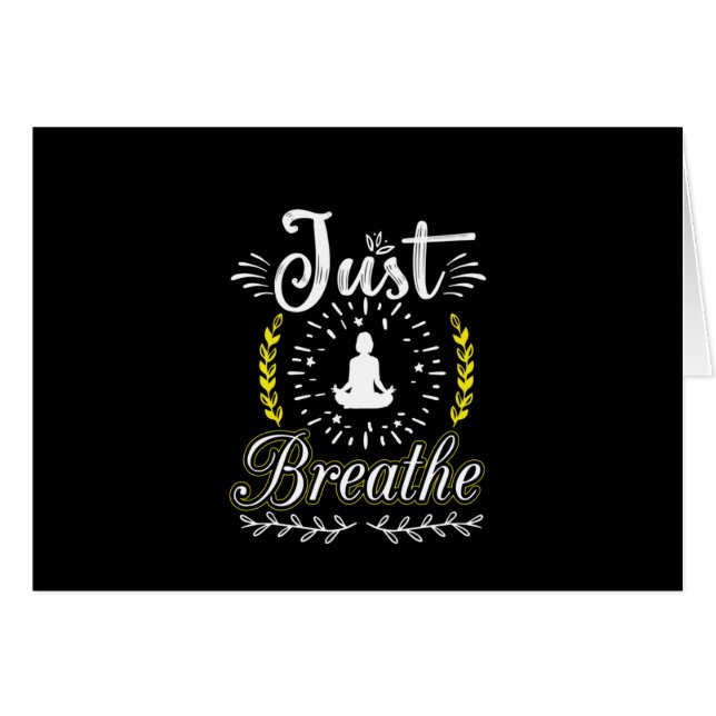 Cartão Yoga Lover | Apenas Respire (Frente Horizontal)