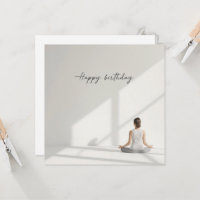 Yoga Meditação postura Feliz Aniversário