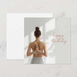 Cartão Yoga Namaste Feliz Aniversário