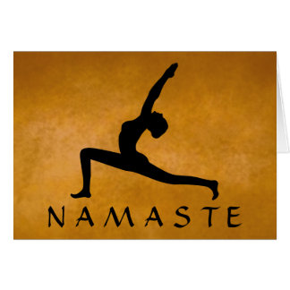 Cartão Yoga Pose Black Silhout - Cor Personalizada