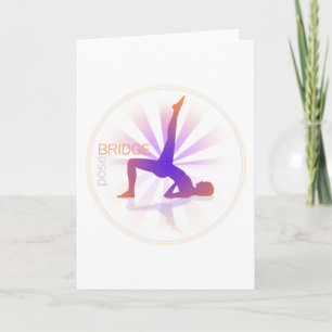 Cartão Yoga Pose Greeting Card (bridge pose)
