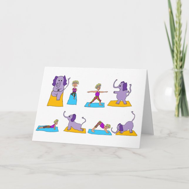 Cartão Yoga Poses Card (Frente)