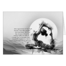 Cartão Yoga Reiki Pigeon Pose Watercolor, Rei Pigeon Com