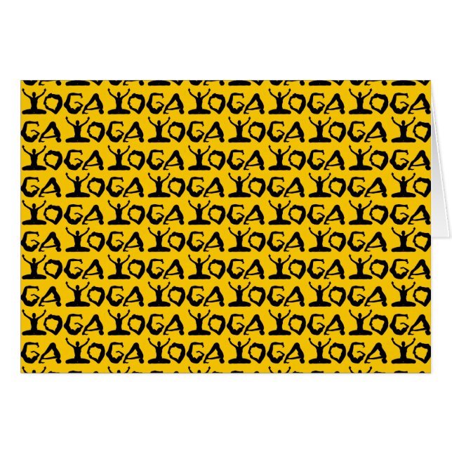 Cartão Yoga Silhouettes (Frente Horizontal)