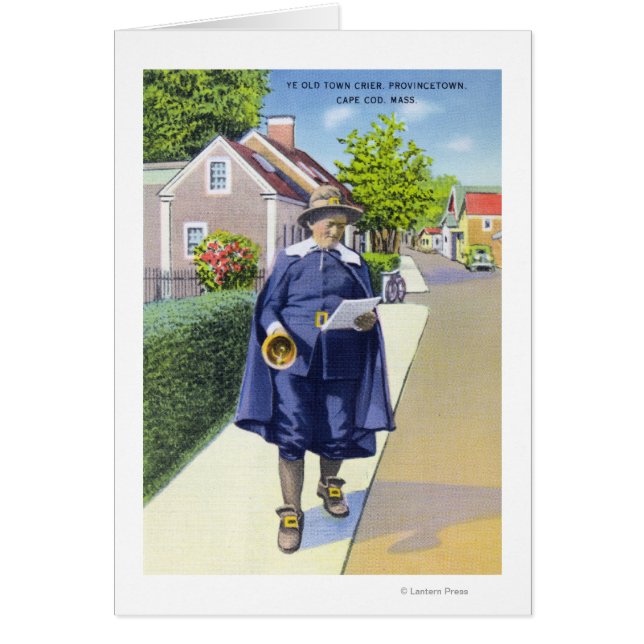 Cartão Yold Town Crier Ringing Bell (Frente)