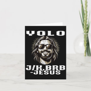 Cartão Yolo Jk Brb Jesus Cristãos Páscoa Dia Engraçado Re