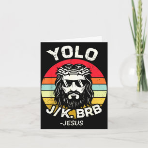 Cartão Yolo jk brb jesus dia de páscoa engraçado ressurei