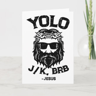 Cartão Yolo Jk Brb Jesus Engraçado Dia de Páscoa Ressurre