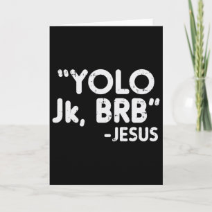Cartão Yolo Jk Brb Jesus Engraçado Páscoa Cristãos Católi