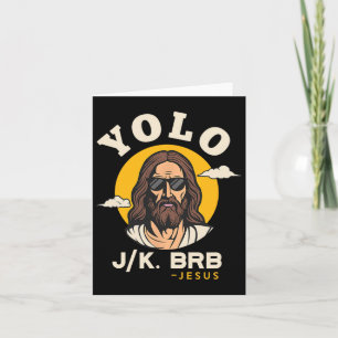 Cartão Yolo Jk Brb Jesus Páscoa Engraçada Christian Faith