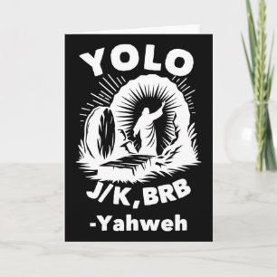 Cartão Yolo Jk Brb Jesus Yahweh Ressurreição Cristão Ea