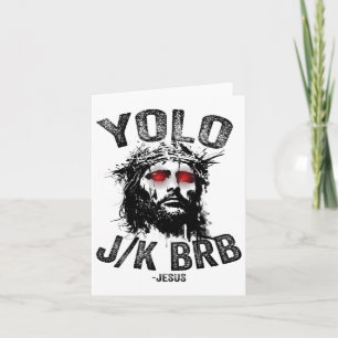 Cartão Yolo Jk Brb Ressurreição De Jesus Cristãos Engraça
