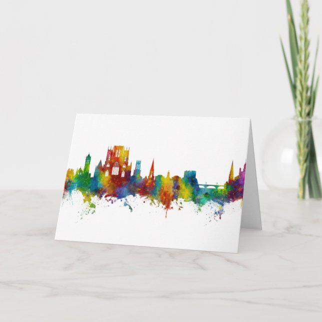 Cartão York England Skyline (Frente)