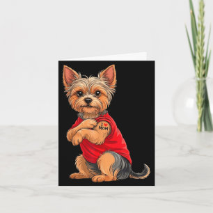 Cartão Yorkie com Yorkshire Terrier tatuado amor