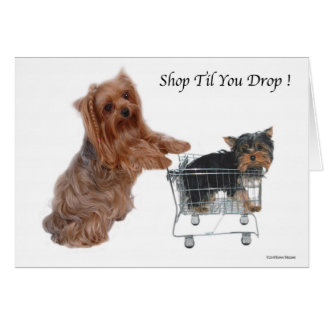 Cartão Yorkie Compre Até Você Cair