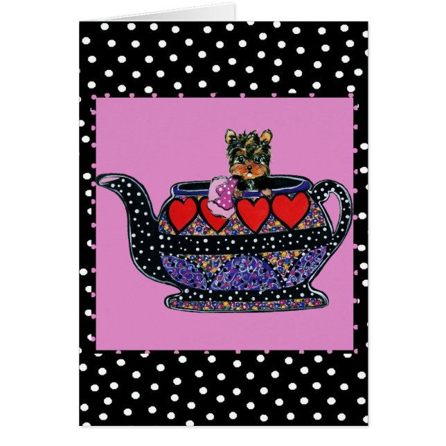 Cartão Yorkie Poo (Frente)