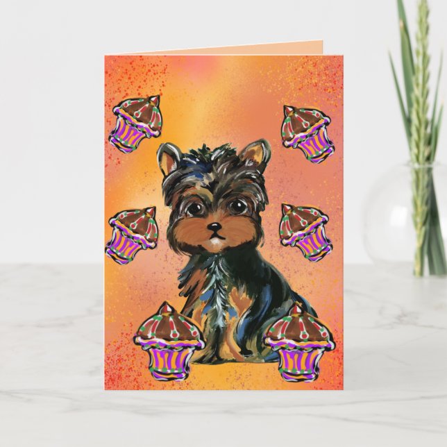 Cartão Yorkie Poo (Frente)