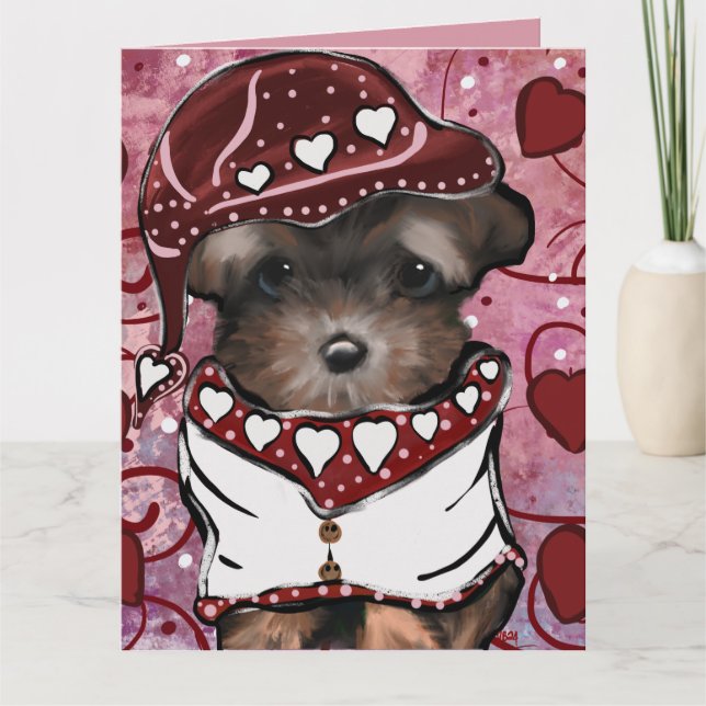 Cartão Yorkie Poo (Frente)