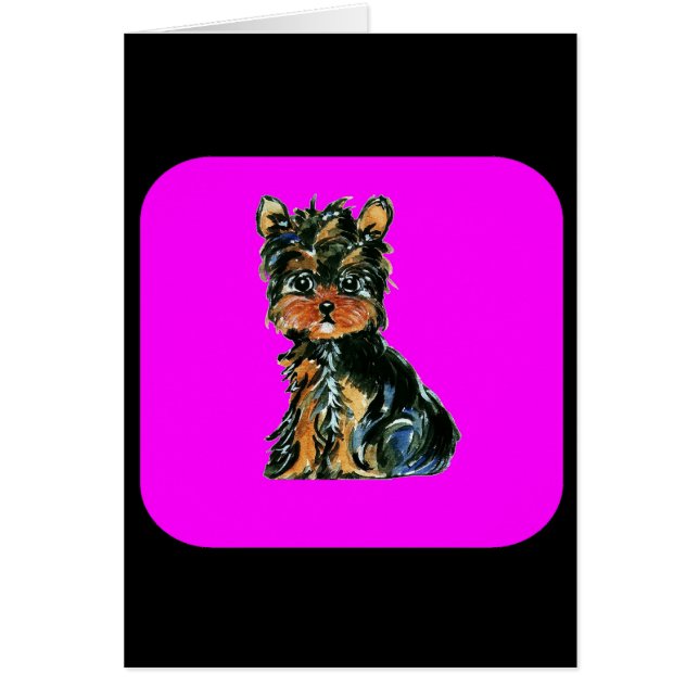 Cartão Yorkie Poo (Frente)