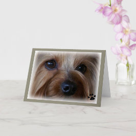 Cartão Yorkie Sad Eyes