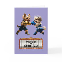 Yorkie vs. Shih Tzu Card