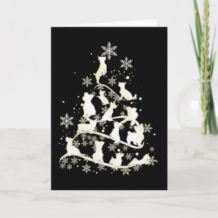 Cartão Yorkshire Terrier Árvore de Natal Cachorro Feliz X
