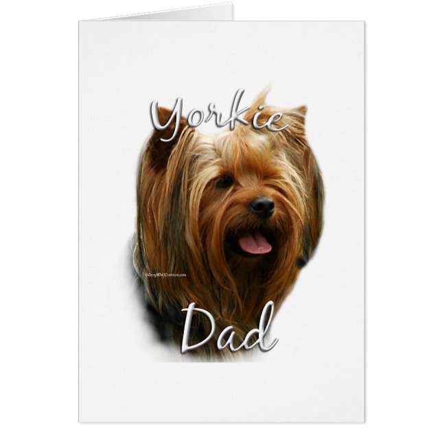 Cartão Yorkshire Terrier Pai 2 (Frente)