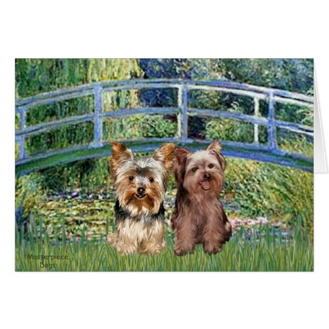 Cartão Yorkshire Terriers (17-18) - Ponte (Frente Horizontal)