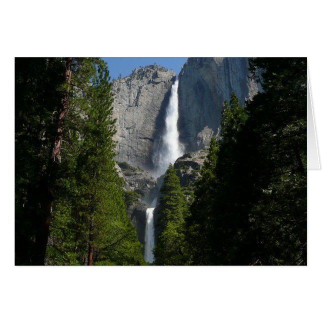 Cartão Yosemite Falls II do Parque Nacional de Yosemite (Frente Horizontal)