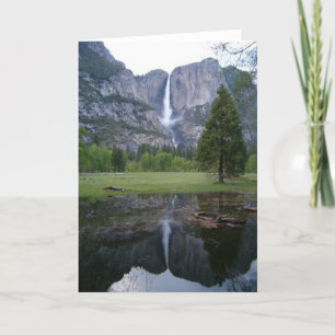 Cartão yosemite falls reflection