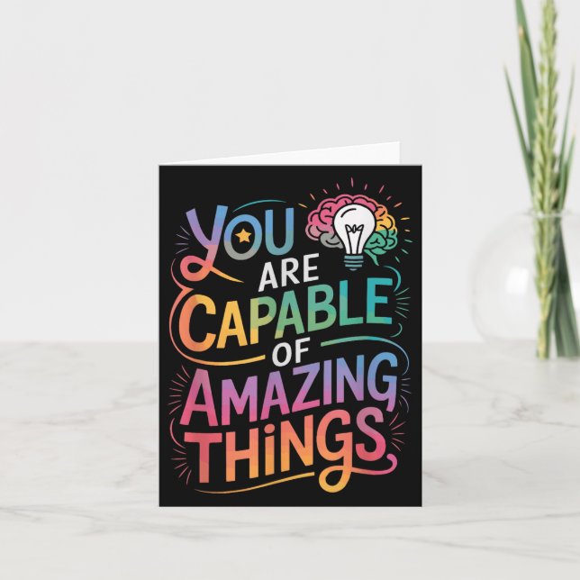 Cartão You Are Capable Of Amazing Things  (Frente)