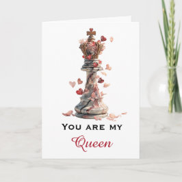 Cartão You Are My Queen Chess Valentine's Day