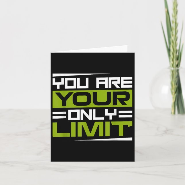 Cartão You Are Your Only Limit, Insration And Motivation  (Frente)