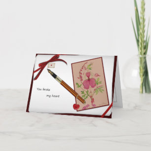 Cartão You broke my heart