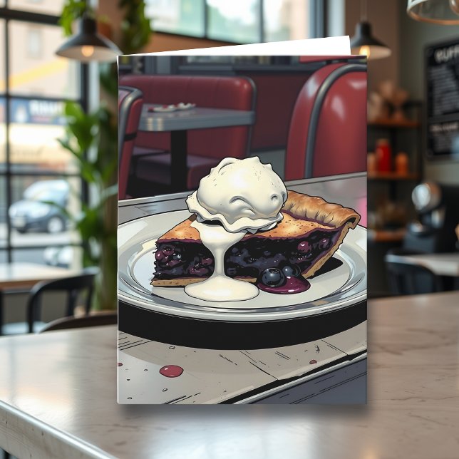 Cartão You Make Me so Happy | Blueberry Pie Pun (Criador carregado)