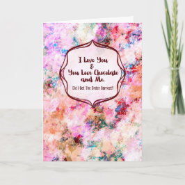 Cartão You, Me & Chocolate – Funny Anniversary