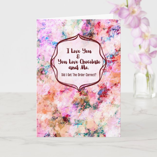 Cartão You, Me & Chocolate – Funny Anniversary  (Orquídea)