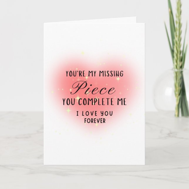 Cartão You’re My Missing Piece Personalize (Frente)