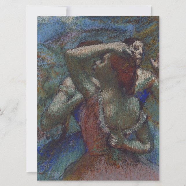 Cartão Young Balé Dancers (Ballerinas) (por Edgar Degas) (Frente)