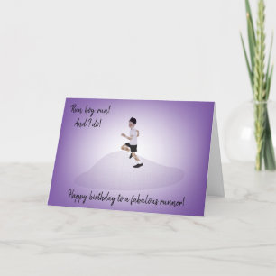 Cartão Young Boy Runner Birthday