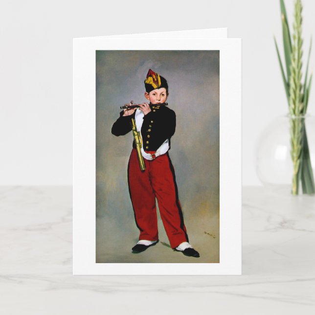 Cartão Young Flutist, The Fifer, Edouard Manet, 1866 (Frente)
