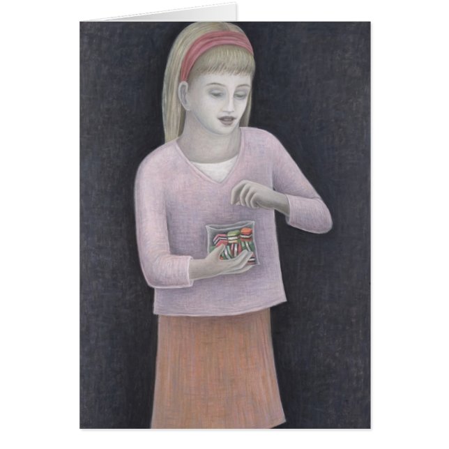 Cartão Young Girl with Sweets 2007 (Frente)