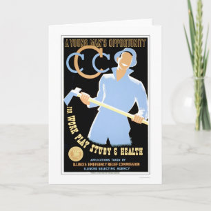 Cartão Young Mans Opportunity 1941 WPA