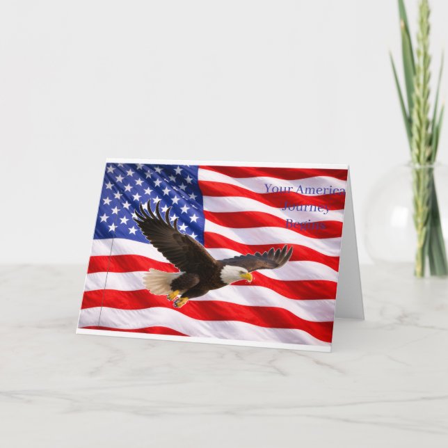 Cartão Your American Journey Begins – New U.S. Citizen (Frente)