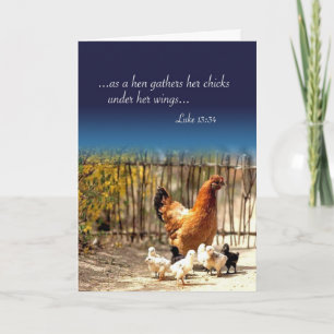Cartão Your hen has been called home