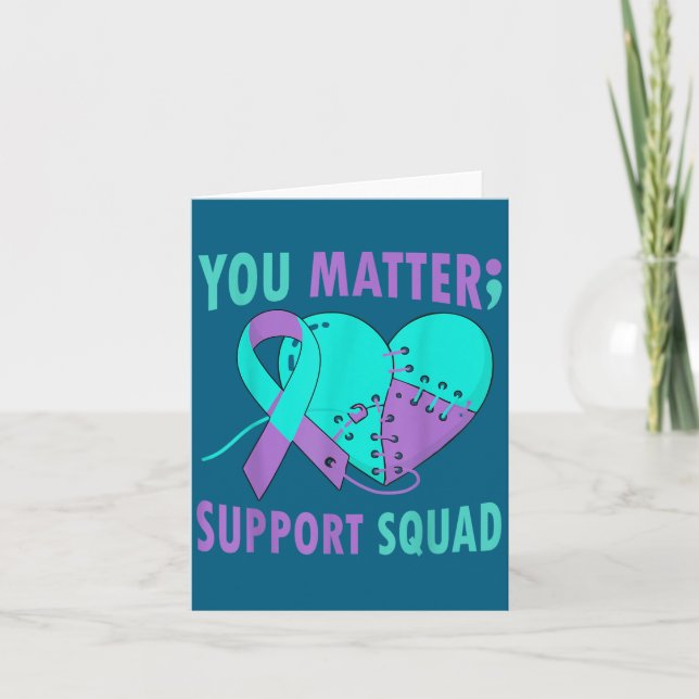 Cartão Your Life S Semicolon Suicide Prevention Awareness (Frente)